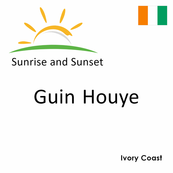 Sunrise and sunset times for Guin Houye, Ivory Coast