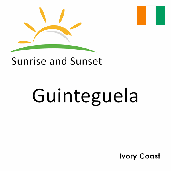 Sunrise and sunset times for Guinteguela, Ivory Coast