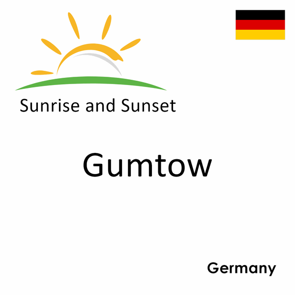 Sunrise and sunset times for Gumtow, Germany