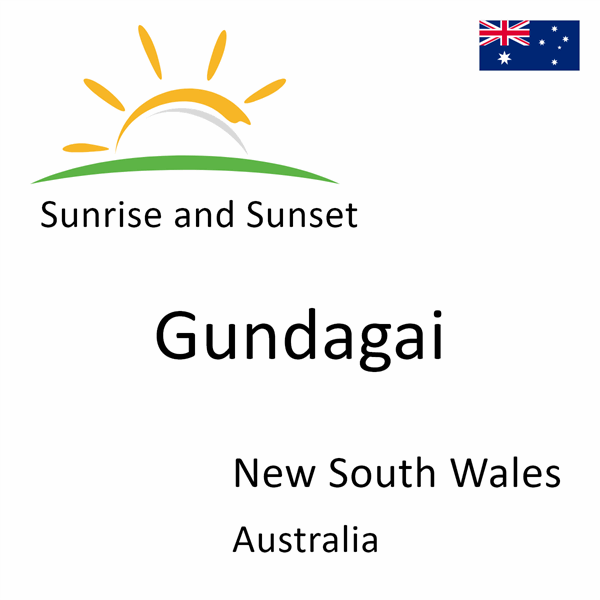 Sunrise and sunset times for Gundagai, New South Wales, Australia