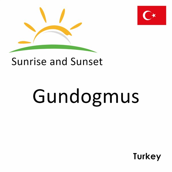 Sunrise and sunset times for Gundogmus, Turkey