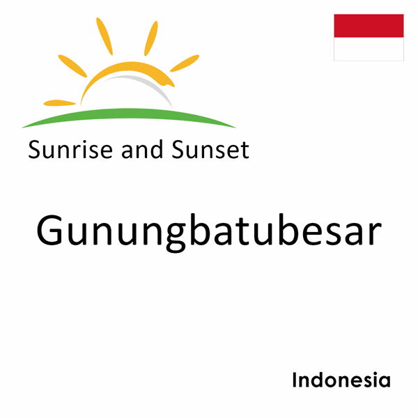 Sunrise and sunset times for Gunungbatubesar, Indonesia