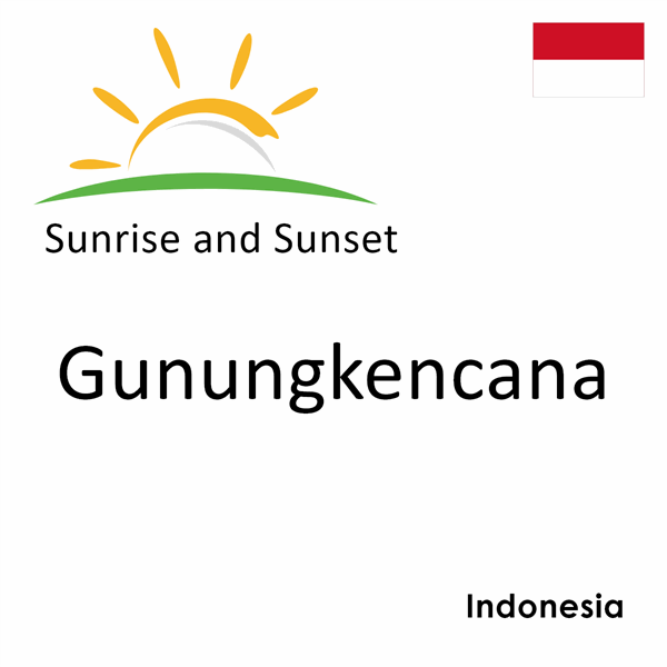 Sunrise and sunset times for Gunungkencana, Indonesia