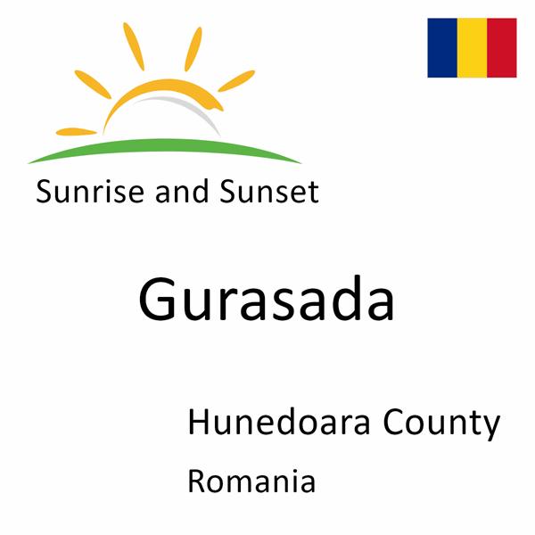 Sunrise and sunset times for Gurasada, Hunedoara County, Romania