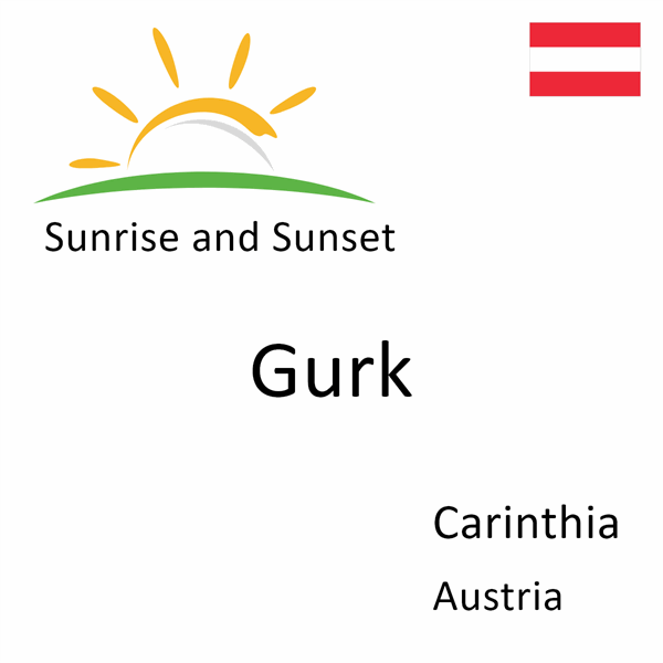 Sunrise and sunset times for Gurk, Carinthia, Austria