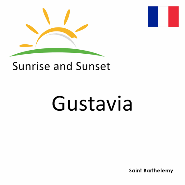 Sunrise and sunset times for Gustavia, Saint Barthelemy