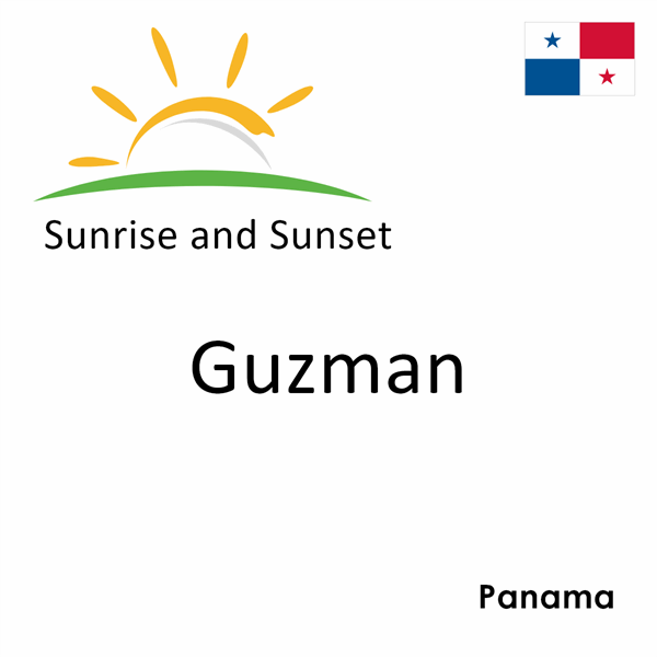 Sunrise and sunset times for Guzman, Panama