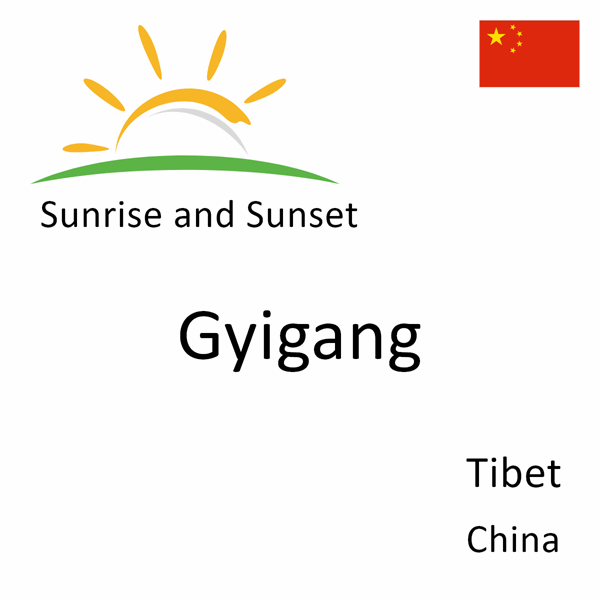 Sunrise and sunset times for Gyigang, Tibet, China