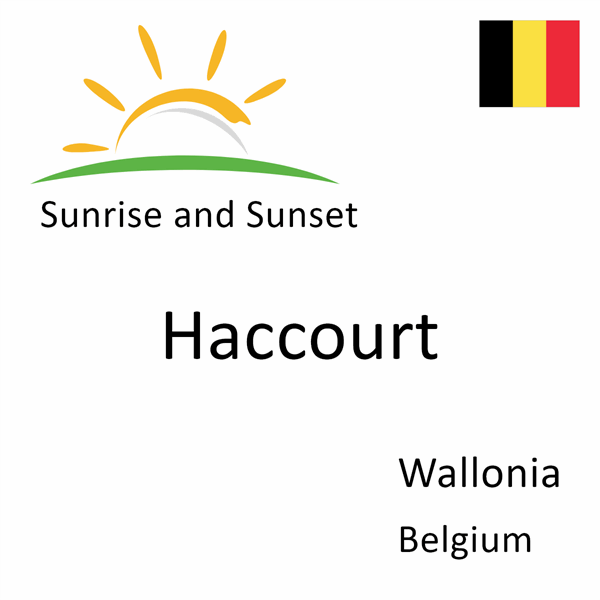 Sunrise and sunset times for Haccourt, Wallonia, Belgium