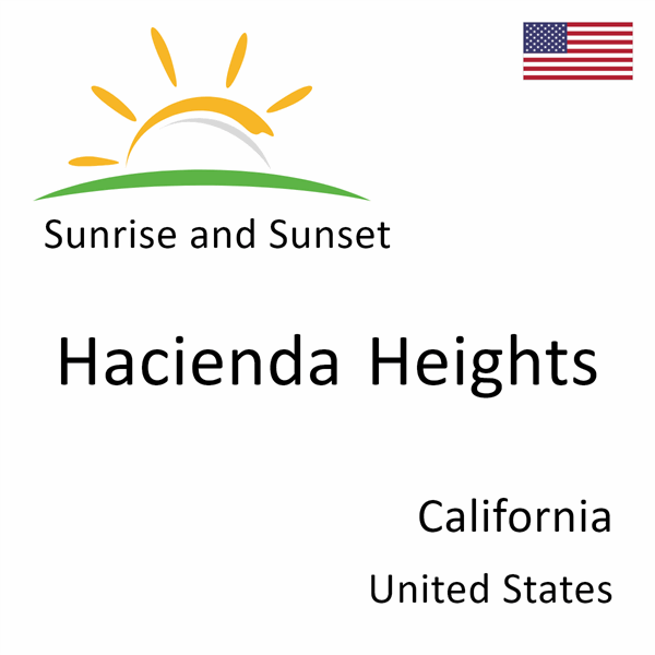 Sunrise and sunset times for Hacienda Heights, California, United States