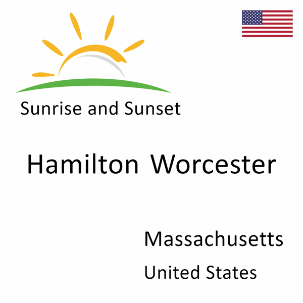 Sunrise and sunset times for Hamilton Worcester, Massachusetts, United States