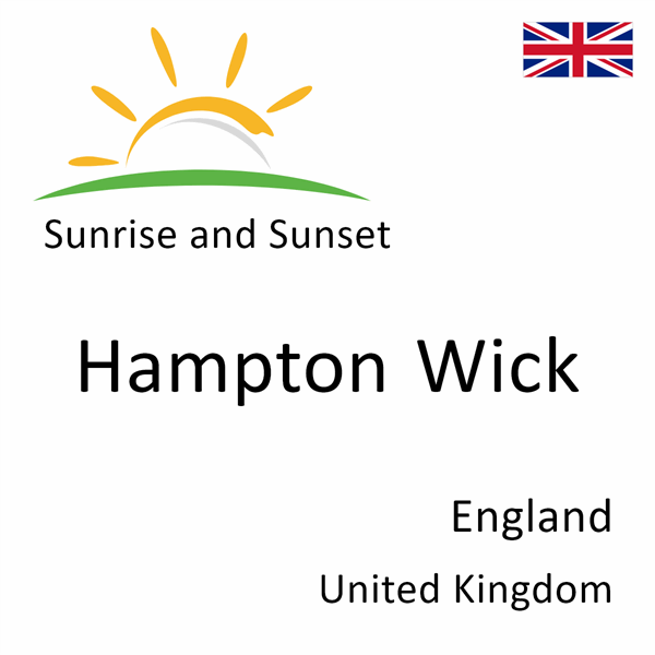 Sunrise and sunset times for Hampton Wick, England, United Kingdom