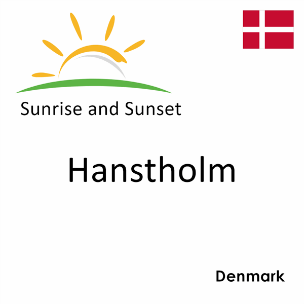 Sunrise and sunset times for Hanstholm, Denmark