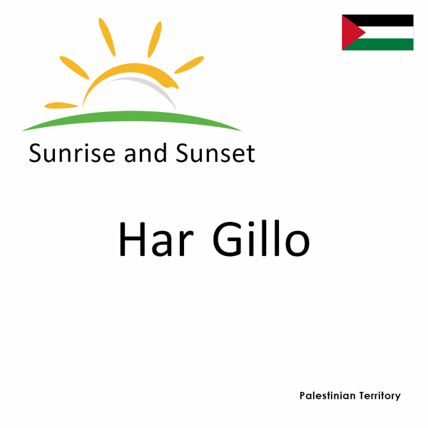 Sunrise and sunset times for Har Gillo, Palestinian Territory