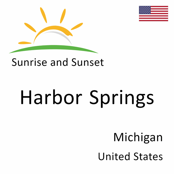 Sunrise and sunset times for Harbor Springs, Michigan, United States