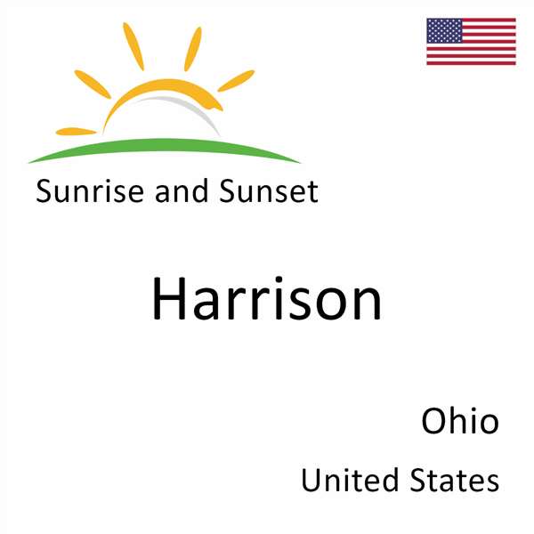 Sunrise and sunset times for Harrison, Ohio, United States