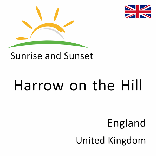 Sunrise and sunset times for Harrow on the Hill, England, United Kingdom