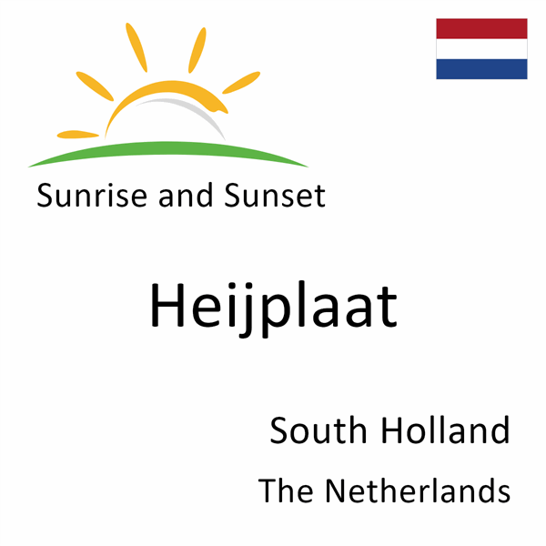 Sunrise and sunset times for Heijplaat, South Holland, The Netherlands