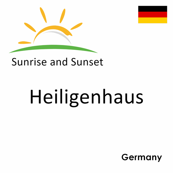 Sunrise and sunset times for Heiligenhaus, Germany