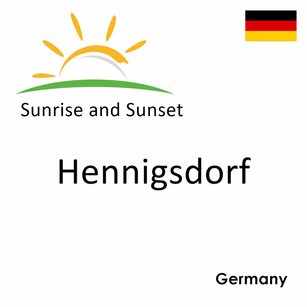 Sunrise and sunset times for Hennigsdorf, Germany