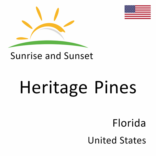 Sunrise and sunset times for Heritage Pines, Florida, United States