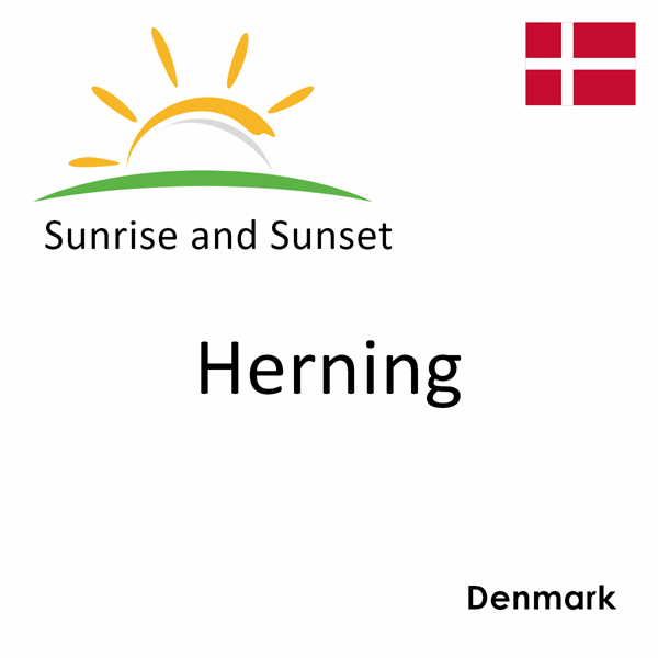 Sunrise and sunset times for Herning, Denmark