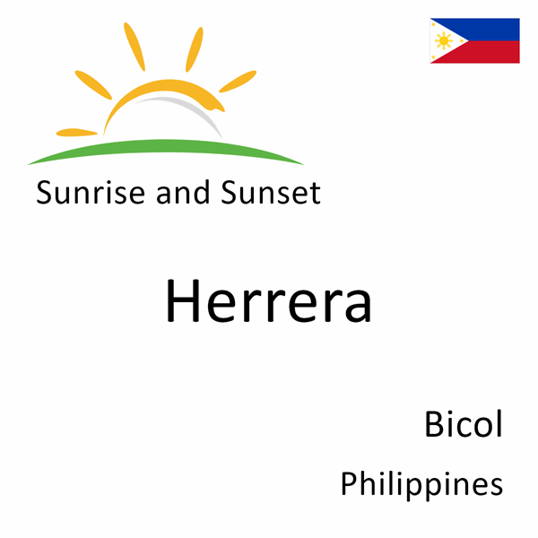 Sunrise and sunset times for Herrera, Bicol, Philippines