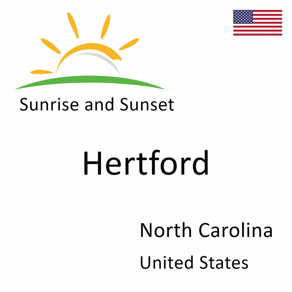 Sunrise and sunset times for Hertford, North Carolina, United States