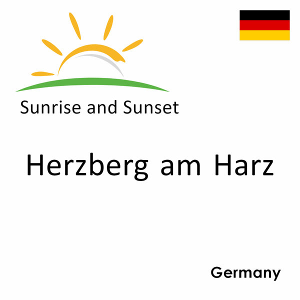 Sunrise and sunset times for Herzberg am Harz, Germany