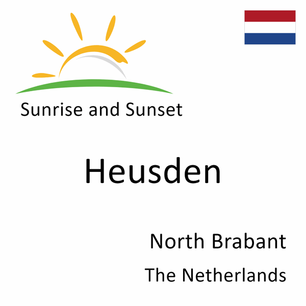 Sunrise and sunset times for Heusden, North Brabant, The Netherlands