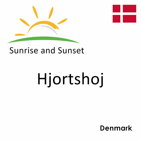 Sunrise and sunset times for Hjortshoj, Denmark