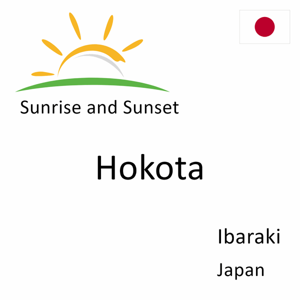 Sunrise and sunset times for Hokota, Ibaraki, Japan