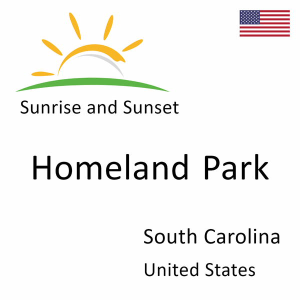 Sunrise and sunset times for Homeland Park, South Carolina, United States