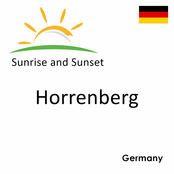 Sunrise and sunset times for Horrenberg, Germany