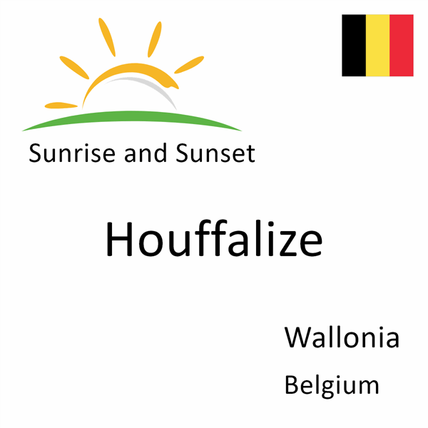 Sunrise and sunset times for Houffalize, Wallonia, Belgium