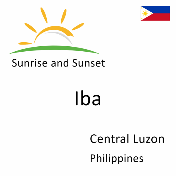 Sunrise and sunset times for Iba, Central Luzon, Philippines