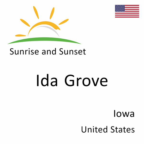 Sunrise and sunset times for Ida Grove, Iowa, United States