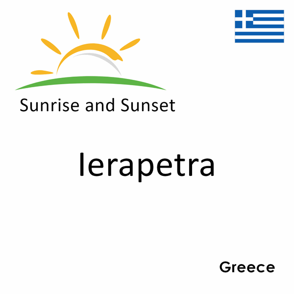 Sunrise and sunset times for Ierapetra, Greece