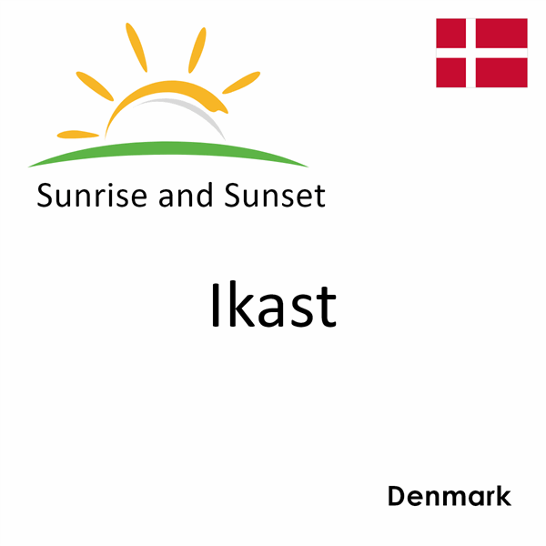 Sunrise and sunset times for Ikast, Denmark