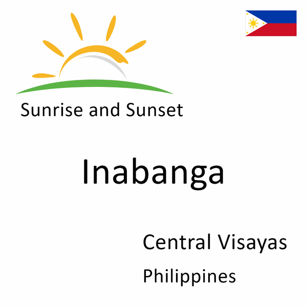 Sunrise and sunset times for Inabanga, Central Visayas, Philippines