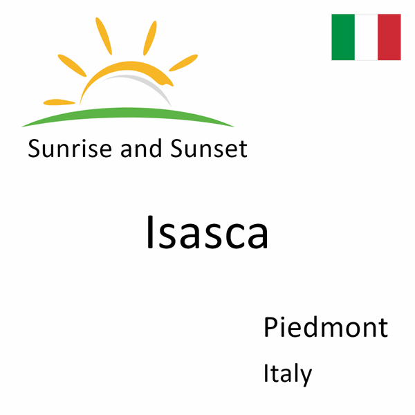 Sunrise and sunset times for Isasca, Piedmont, Italy