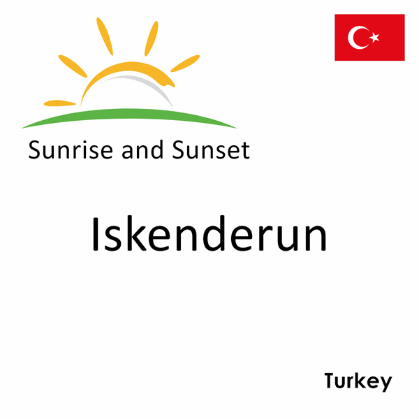 Sunrise and sunset times for Iskenderun, Turkey