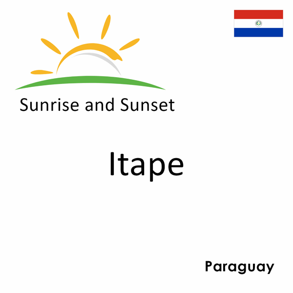 Sunrise and sunset times for Itape, Paraguay