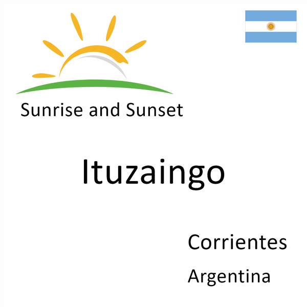 Sunrise and sunset times for Ituzaingo, Corrientes, Argentina