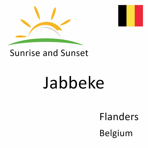 Sunrise and sunset times for Jabbeke, Flanders, Belgium