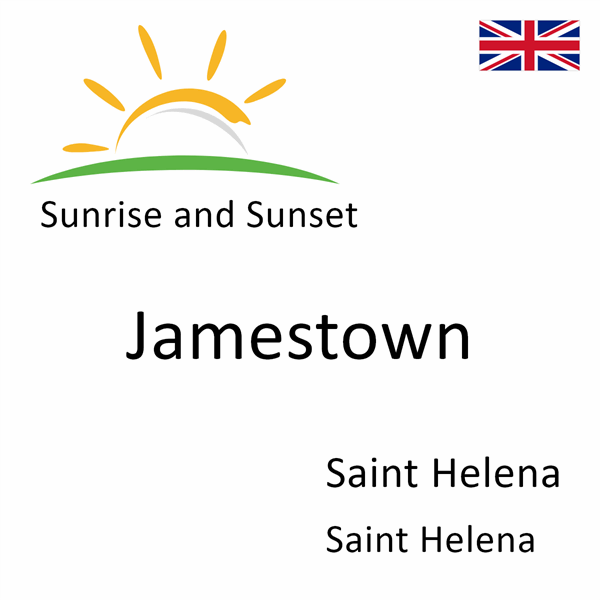 Sunrise and sunset times for Jamestown, Saint Helena, Saint Helena