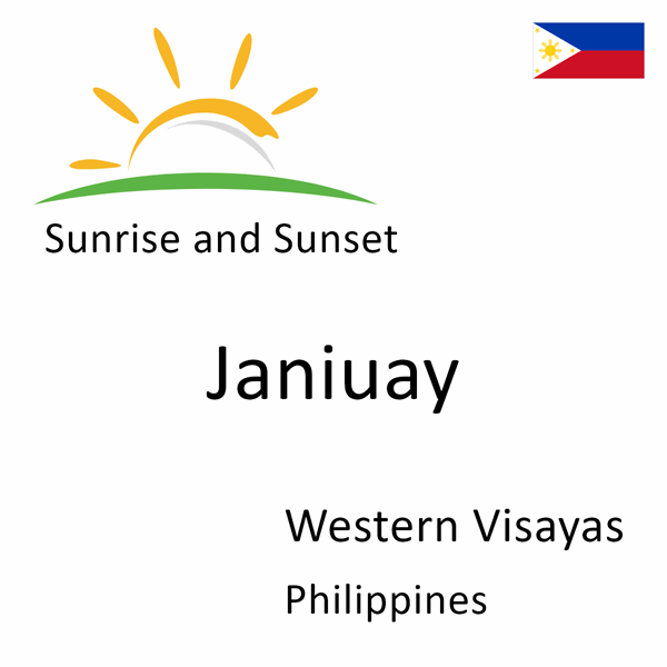 Sunrise and sunset times for Janiuay, Western Visayas, Philippines