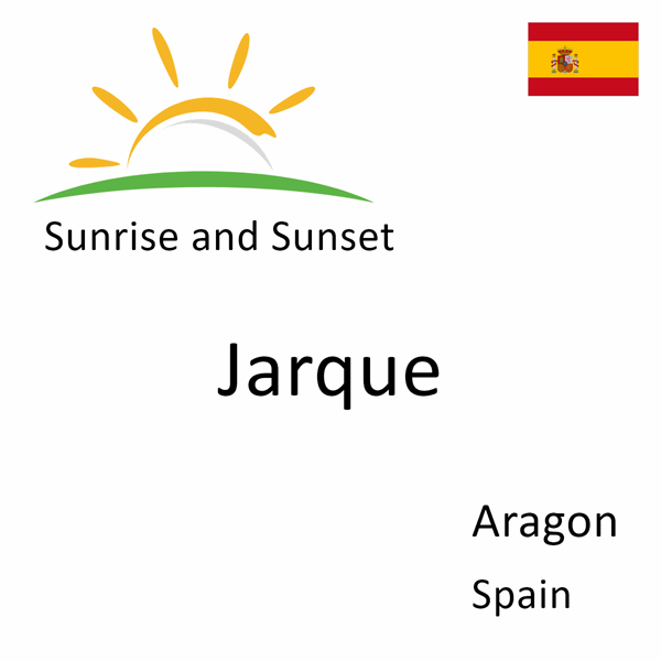 Sunrise and sunset times for Jarque, Aragon, Spain