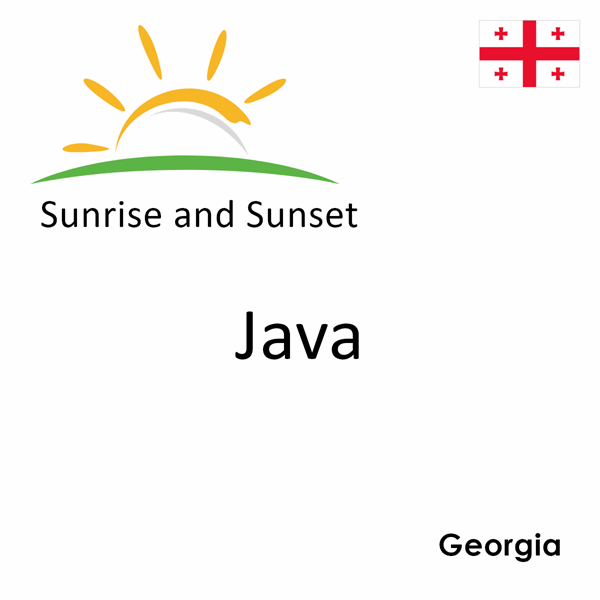 Sunrise and sunset times for Java, Georgia