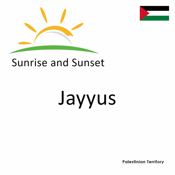 Sunrise and sunset times for Jayyus, Palestinian Territory